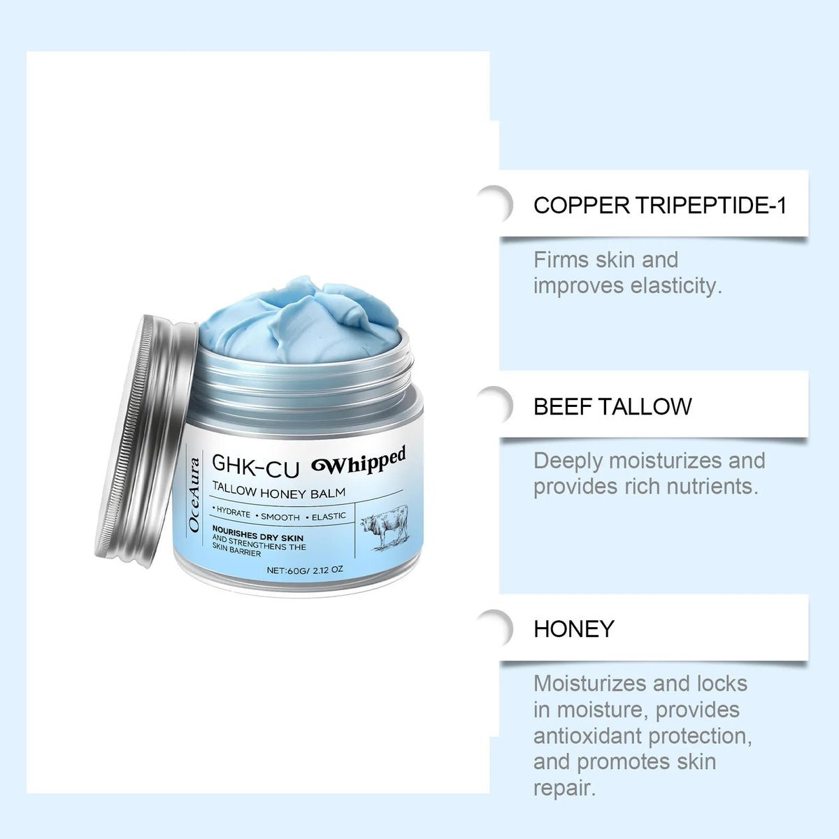 GHK-Cu  Copper Peptides Beef Tallow