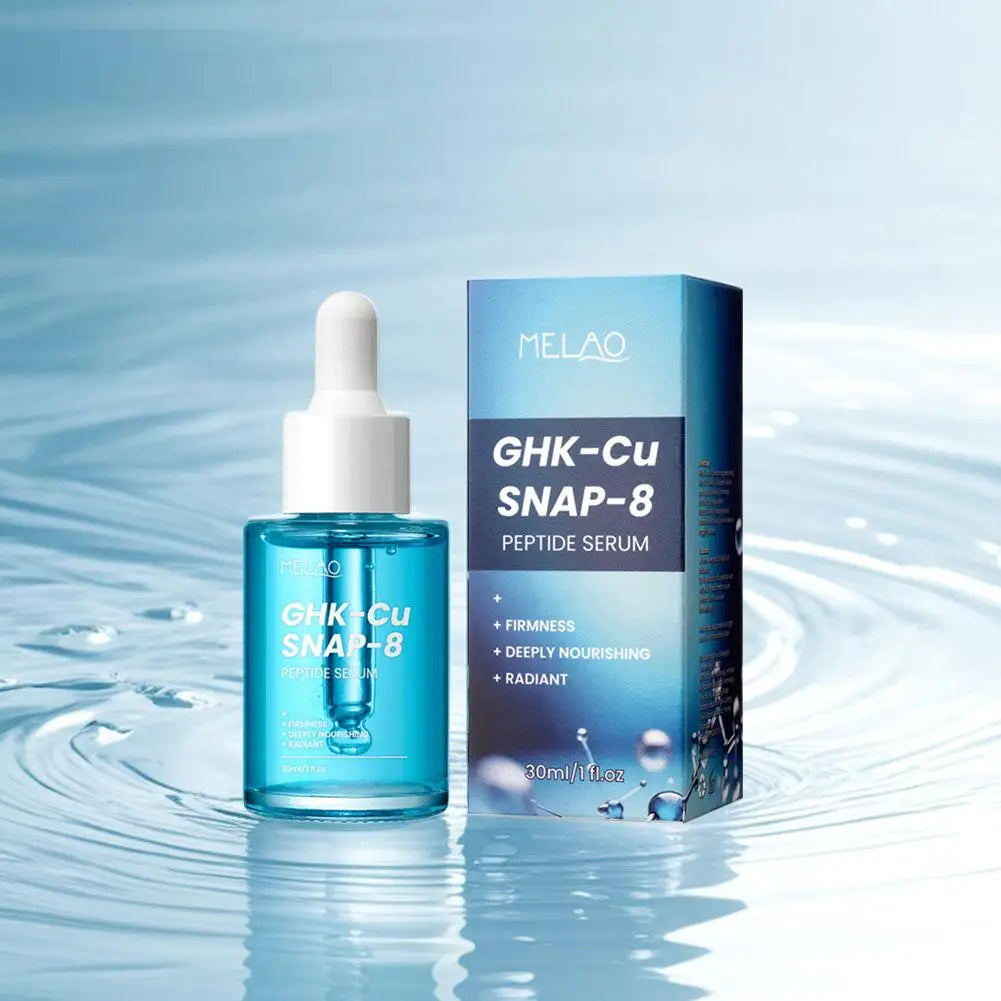 GHK-Cu SNAP-8 Peptide Face Serum 30ml - Blue Copper Firming Nourishing Radiant Cleansing Moisturizing Essence Oil for All Skin