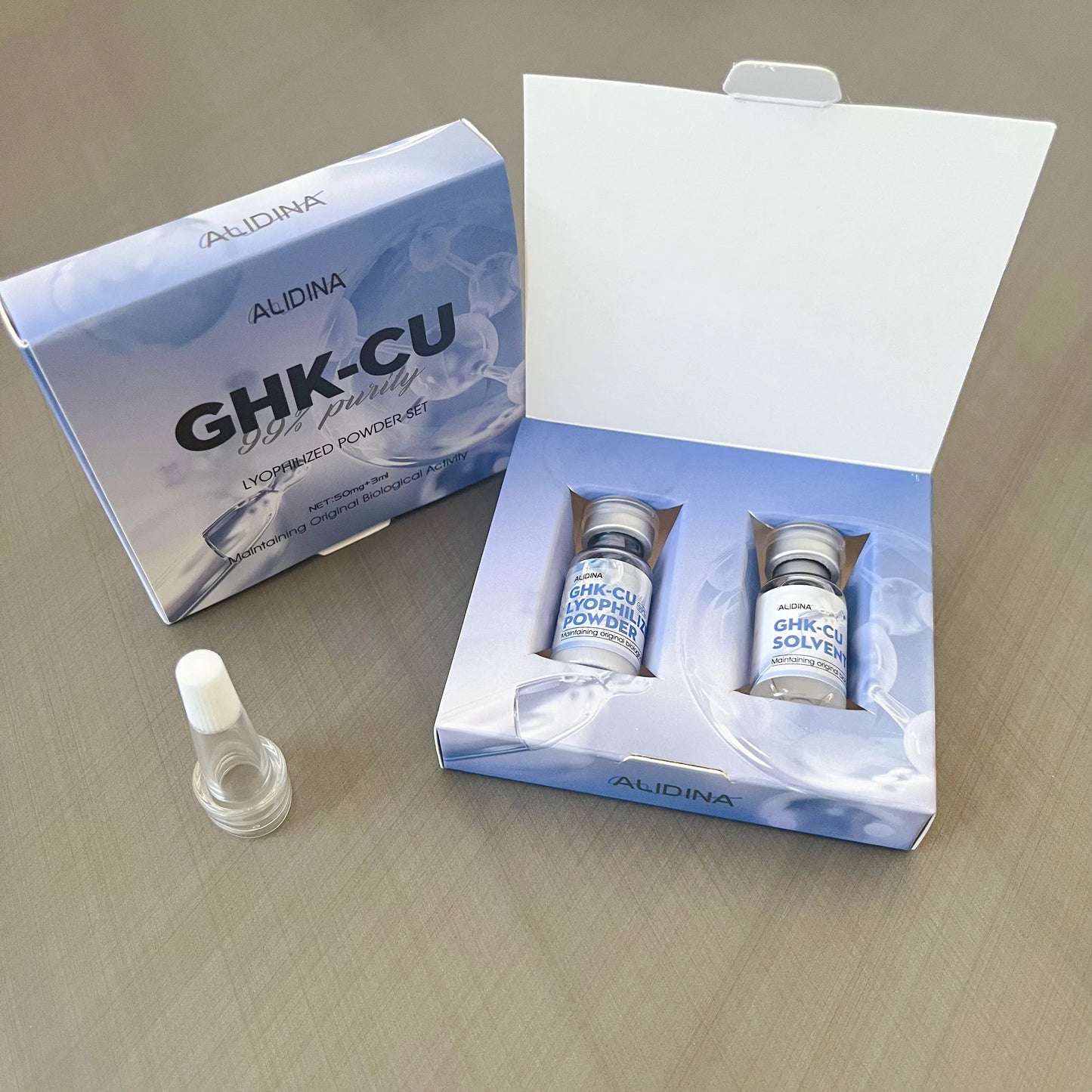 ZS High-Concentration Copper Peptide Serum with Hyaluronic Acid GHK-CU Anti-Aging Serum Fade Fine Lines Restore Skin Elasticity