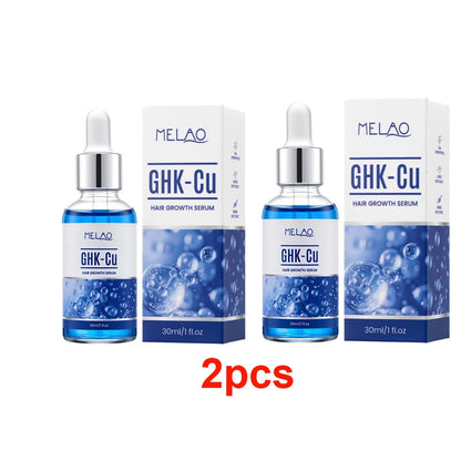 GHK-CU Hair Growth Serum Repair Hair Scalp Care Anti Hair Loss Treatment Blue Copper Peptide Hair Growth Serum for Men Women
