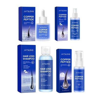 Hair Growth Serum Copper Peptides Scalp Treatment Repair Damaged Frizzy Nourish Soft Shine Smoothing Hair Strengthening Shampoo