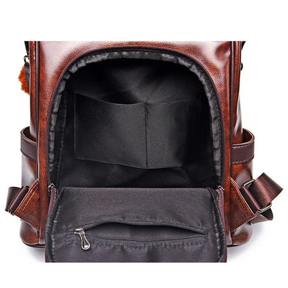 Vintage Backpacks Women Leather Shoulder Backpack Fashion Anti-theft Women Backpacks High Quality Leisure Shoulder Bags Mochila