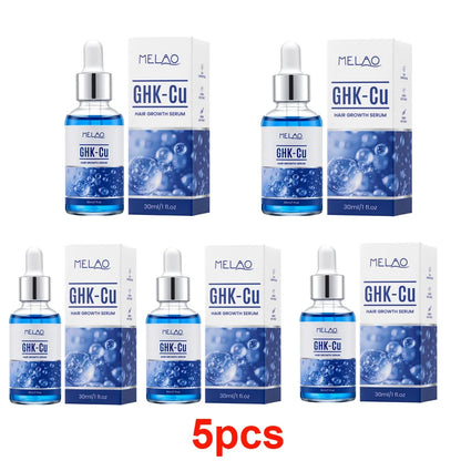 GHK-CU Hair Growth Serum Repair Hair Scalp Care Anti Hair Loss Treatment Blue Copper Peptide Hair Growth Serum for Men Women