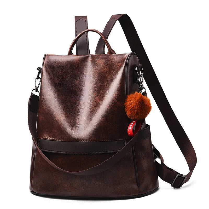 Vintage Backpacks Women Leather Shoulder Backpack Fashion Anti-theft Women Backpacks High Quality Leisure Shoulder Bags Mochila