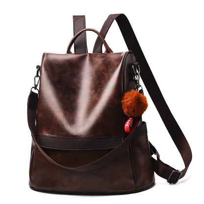 Vintage Backpacks Women Leather Shoulder Backpack Fashion Anti-theft Women Backpacks High Quality Leisure Shoulder Bags Mochila