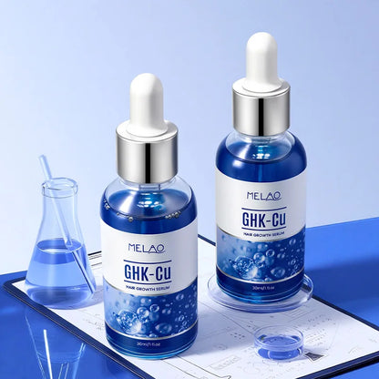 GHK-CU Hair Growth Serum Repair Hair Scalp Care Anti Hair Loss Treatment Blue Copper Peptide Hair Growth Serum for Men Women