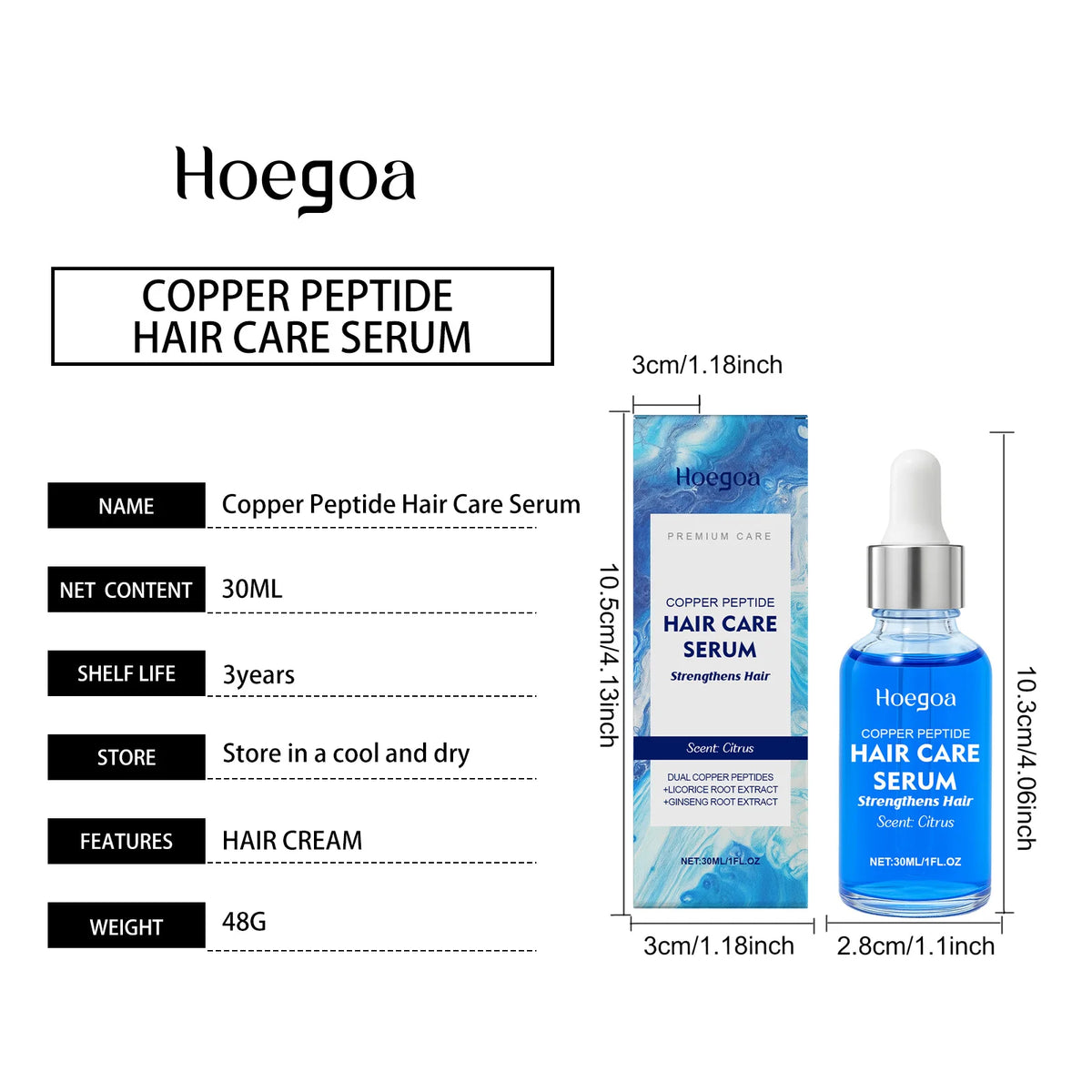 Copper Peptide Hair Growth Serum