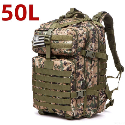 25L/50L Sturdy Nylon Waterproof Tactical Sports Trekking Fishing Hunting Camping Hiking Bag Backpack Outdoor Rucksacks
