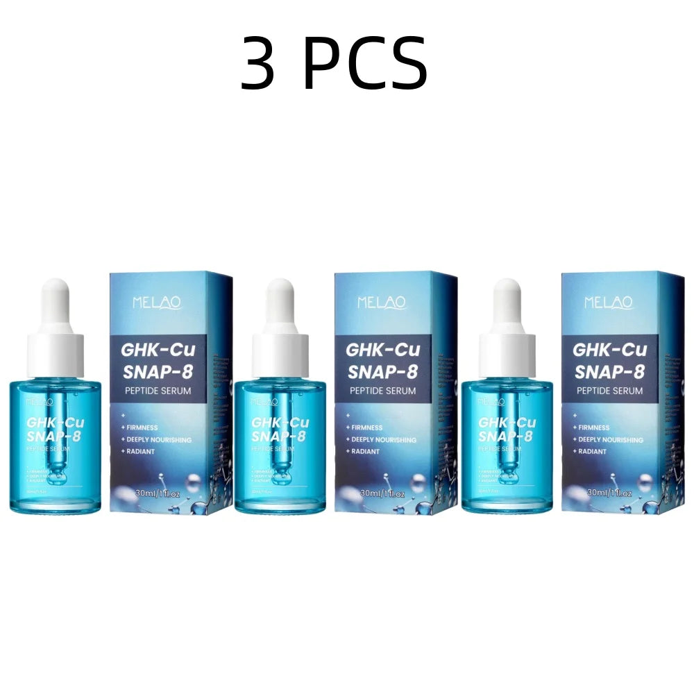 GHK-Cu SNAP-8 Peptide Face Serum 30ml - Blue Copper Firming Nourishing Radiant Cleansing Moisturizing Essence Oil for All Skin