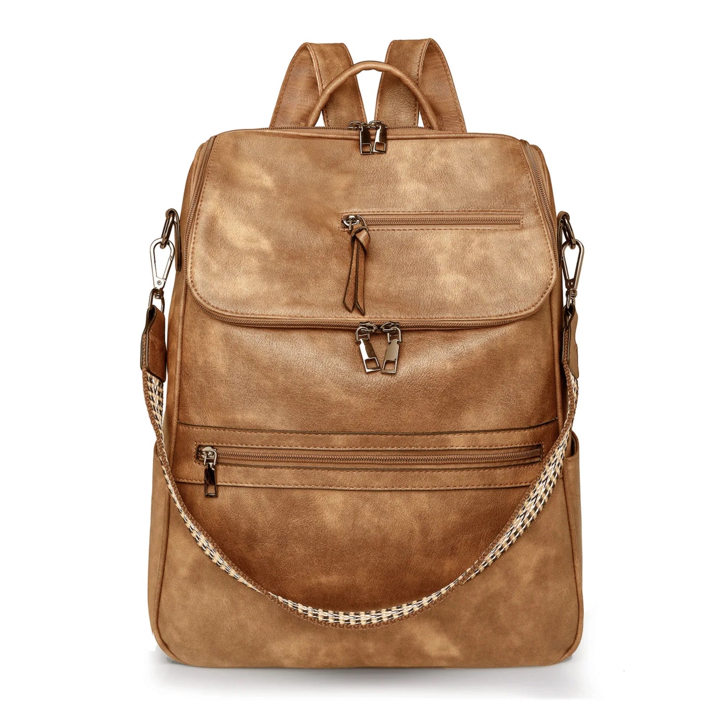 New 2025 Women Large Leather Laptop Backpack 15.6 Inch Waterproof Casual Fashion Business Retro Travel Shoulder Bag for College