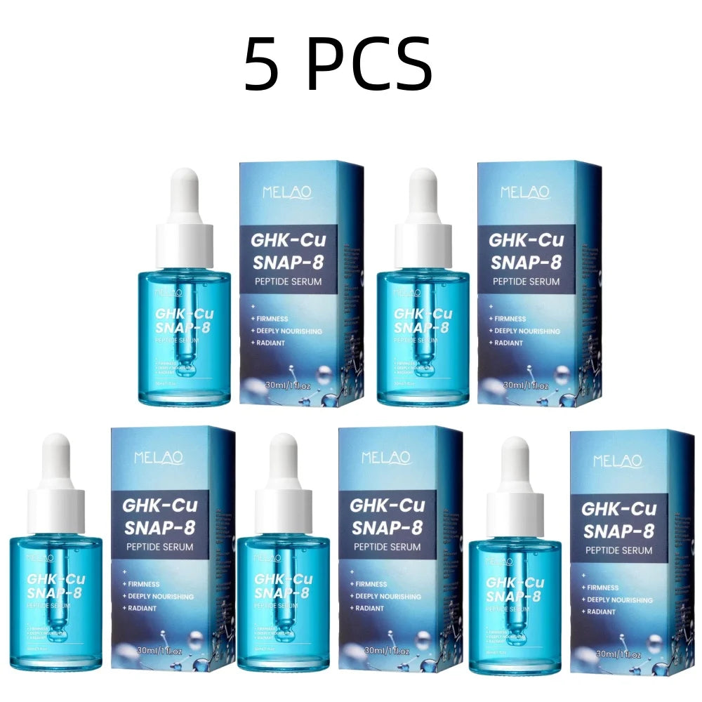 GHK-Cu SNAP-8 Peptide Face Serum 30ml - Blue Copper Firming Nourishing Radiant Cleansing Moisturizing Essence Oil for All Skin