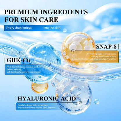 GHK-Cu SNAP-8 Peptide Face Serum 30ml - Blue Copper Firming Nourishing Radiant Cleansing Moisturizing Essence Oil for All Skin