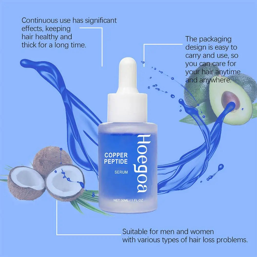 Copper Peptide Hair Density Serum Deep Nourishment And Moist For Damage Hair Treatment,anti-hair Loss Natural Hair Growth Liquid