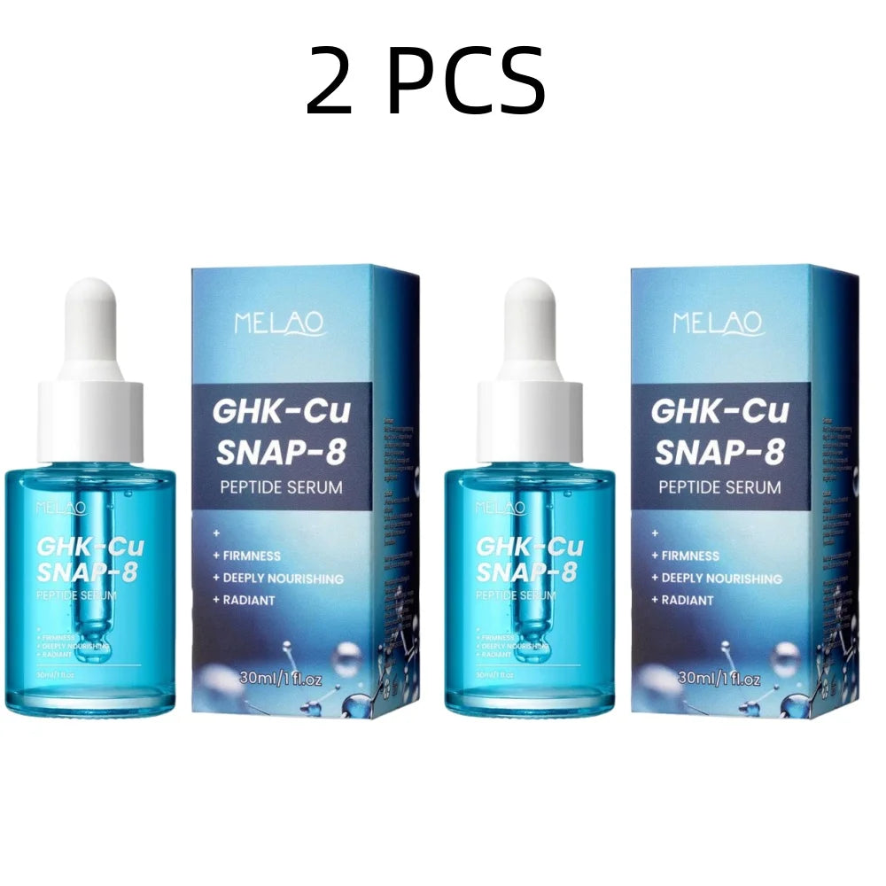GHK-Cu SNAP-8 Peptide Face Serum 30ml - Blue Copper Firming Nourishing Radiant Cleansing Moisturizing Essence Oil for All Skin
