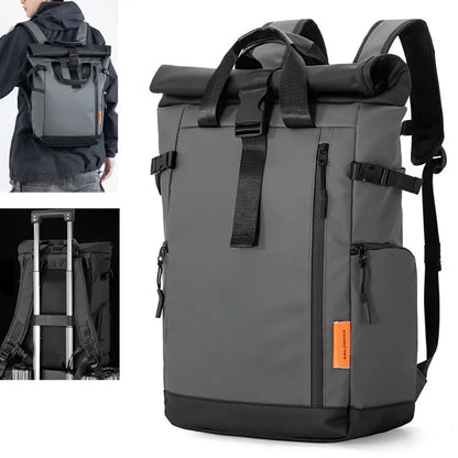 Men's Travel Bag 15.6inch Laptop Computer Backpack Outdoor Waterproof Camping Hiking School Bag College Business Rucksack