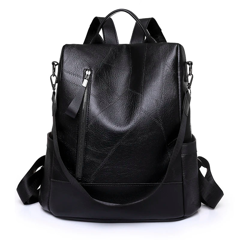 Anti-theft Women’s Backpack Designer High Quality Soft PU Leather Simple Fashion Backpack Large Multi-function Travel Bags