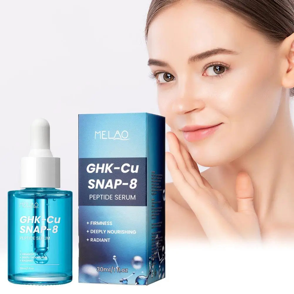 GHK-Cu SNAP-8 Peptide Face Serum 30ml - Blue Copper Firming Nourishing Radiant Cleansing Moisturizing Essence Oil for All Skin