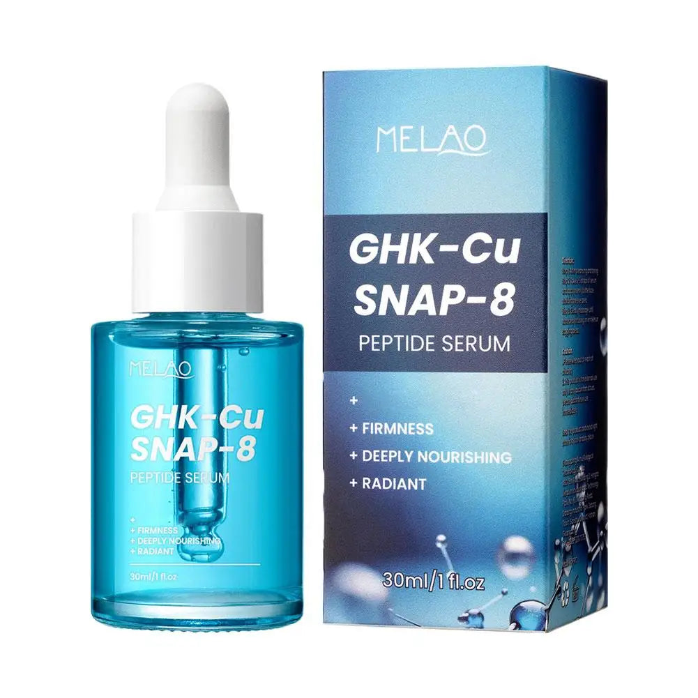 GHK-Cu SNAP-8 Peptide Face Serum 30ml - Blue Copper Firming Nourishing Radiant Cleansing Moisturizing Essence Oil for All Skin