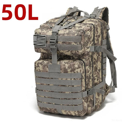 25L/50L Sturdy Nylon Waterproof Tactical Sports Trekking Fishing Hunting Camping Hiking Bag Backpack Outdoor Rucksacks